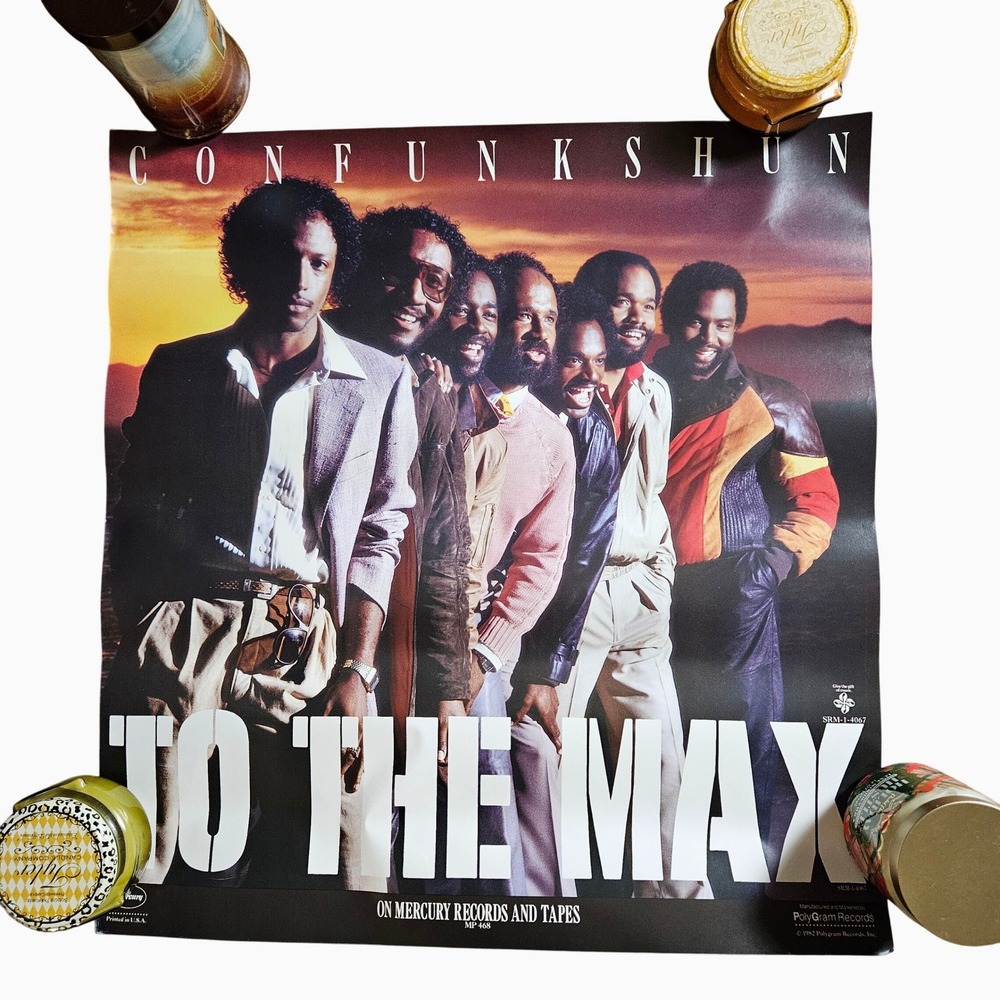 Vintage 1982 Con Funk Shun To The Max‎ Album Promo Poster 24x26 Mercury Records